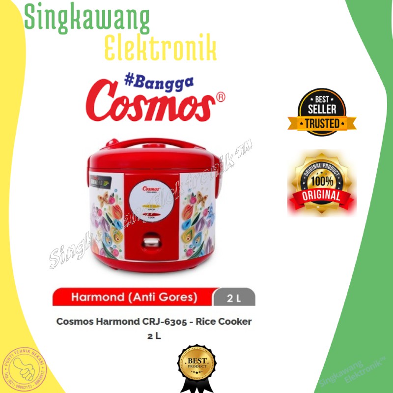 RICE COOKER COSMOS HARMOND 2 LITER CRJ-6305