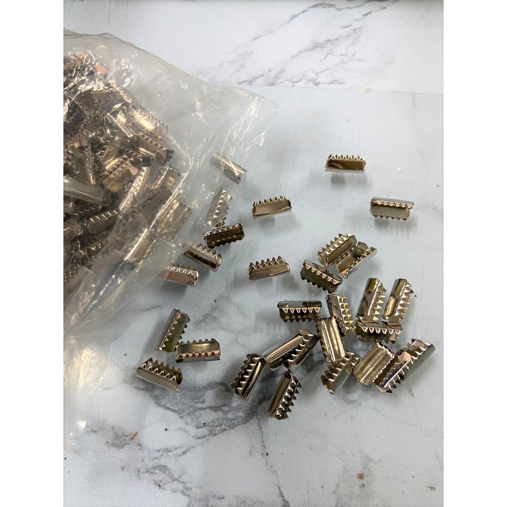 Klem 3mm isi 500pcs Nikel / Klep Jepit Tali
