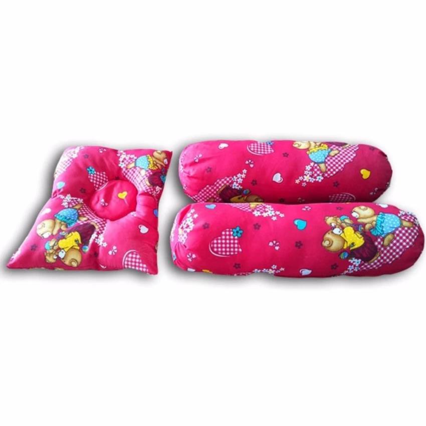 Bantal Guling Bayi set 3 in 1 Warna (Top/Happy)