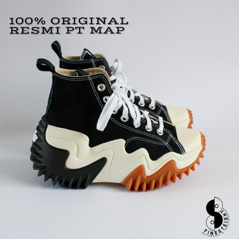 Converse Run Star Motion Platform Hi High Black White Gum Honey Original 171545C