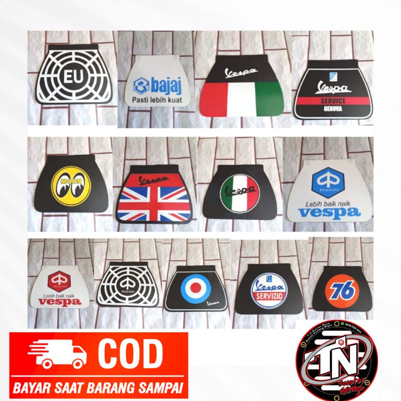 KEPET VESPA MUDFLAP VESPA CEPET BELAKANG TEBAL