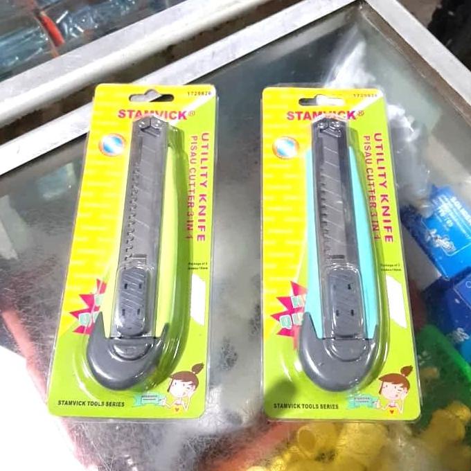 

Hemat Cutter Stamvick - Utility Knife - Pisau Cutter 3 In 1 / High Quality Terbatas
