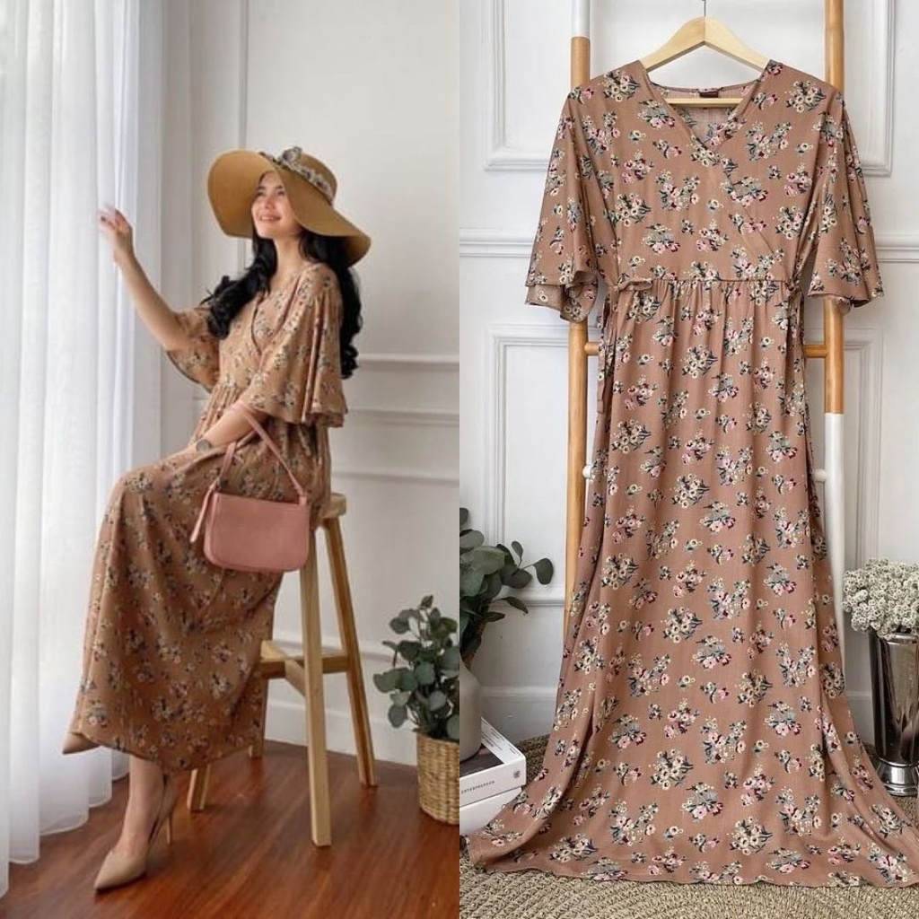 KAREEN dress HD.ID - DASTER KIMONO Lengan lonceng RAYON PREMIUM PANJANG SEMATA KAKI