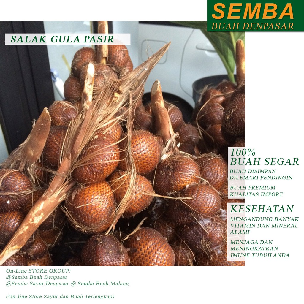 

SALAK GULA PASIR buah fruit sayuran sembako food makanan pangan fresh segar murah DENPASAR BALI