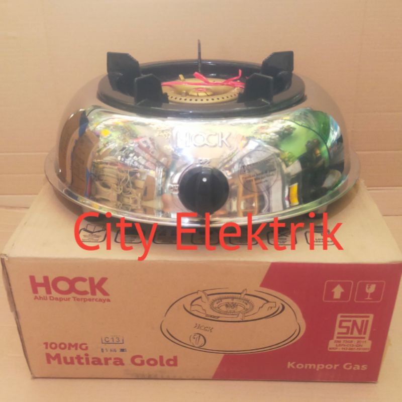 Hock 120MG Kompor Gas Mutiara Gold Staenlis