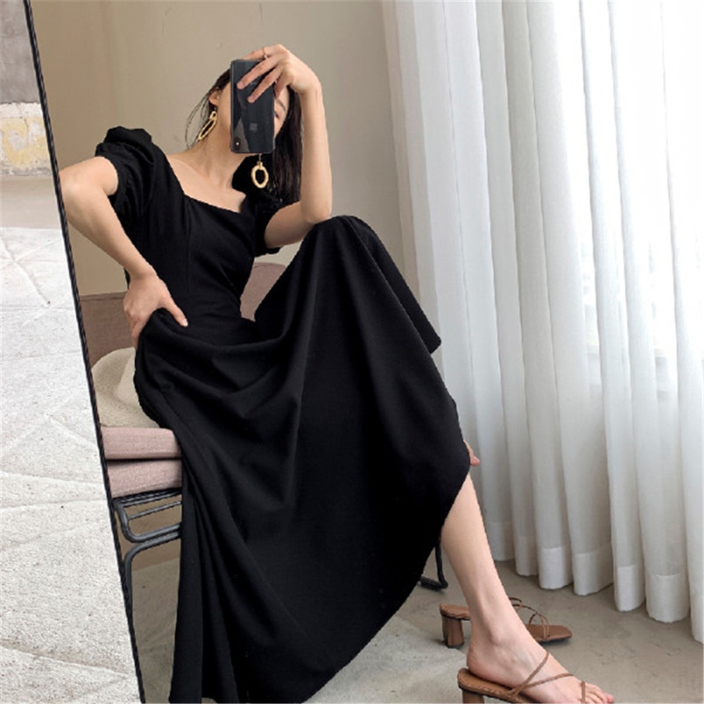 [COD] LB - Black dress polos / Midi dress fashion polos / Dress fashion import polos / D102