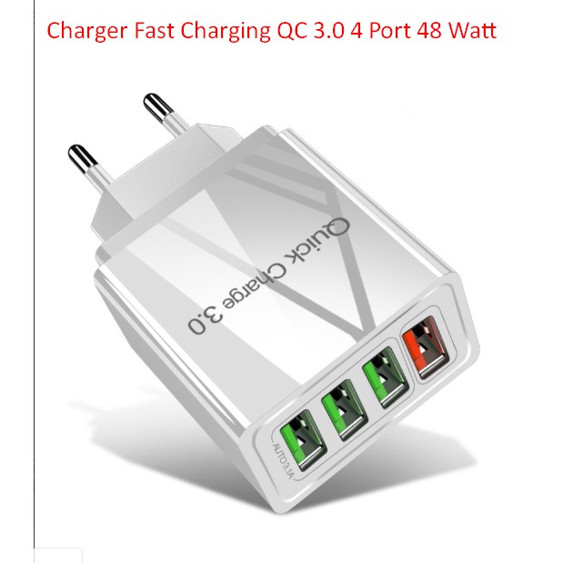 Charger Fast Charging QC 3.0 4 Port 48 Watt