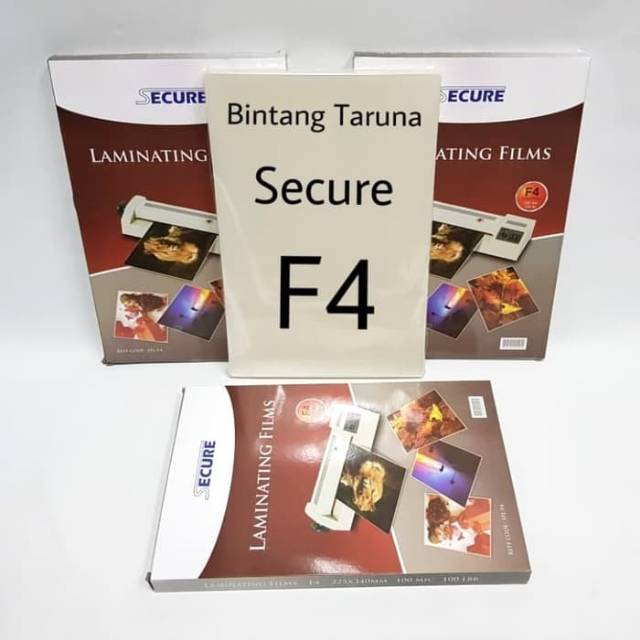 Laminating Film Secure F4 Plastik Laminating Pouch Secure F4 (100 Micron)