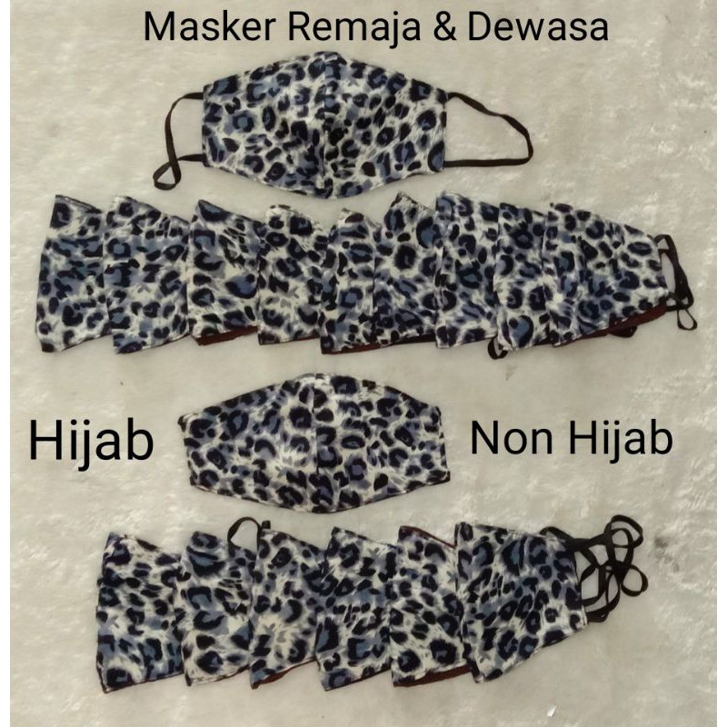 Grosir Masker kain leopard / masker kain macan