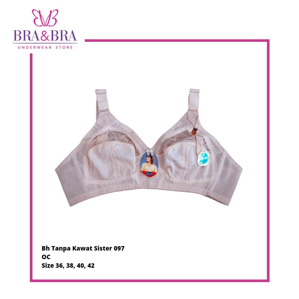 Sale Bh CH Sister 097 Cup B Brukat Tanpa Kawat OC