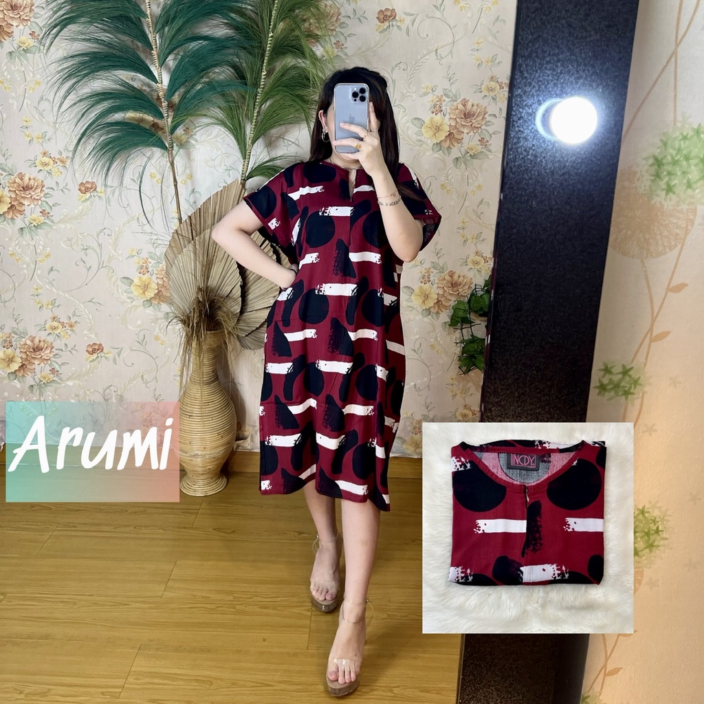 PART1 NCDY HOMEWEAR DASTER PANJANG SEMATA KAKI LD 130cm BUSUI FRIENDLY JUMBO-Arumi PENDEK