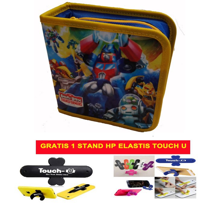 Tempat CD - DVD Motif Kartun A isi 40 CD Gratis Stand HP Touch U