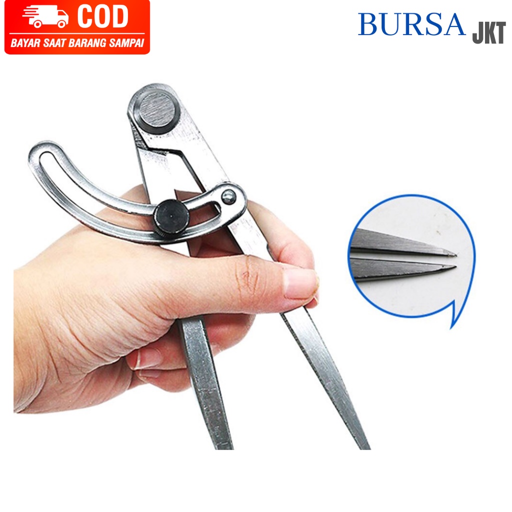 JANGKA STAINLESS CALIPER STEEL PUTAR CRAFT KULIT DIY WOOD 15 CM