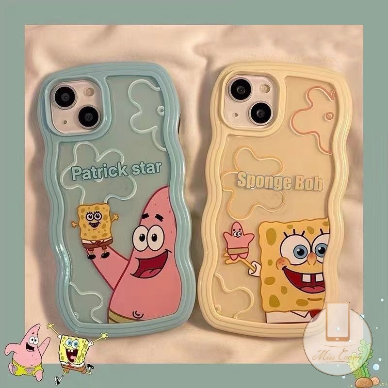 Case Untuk Samsung A14 A04s A12 A13 A04 A04E A03s A53 A32 A52 A51 A31 A52s A03 A22 A23 A50s A33 A20 A50 A30 A11 A21s A02s M22 Patrick Star Spongebob Wavy Edge Shockproof Soft Case