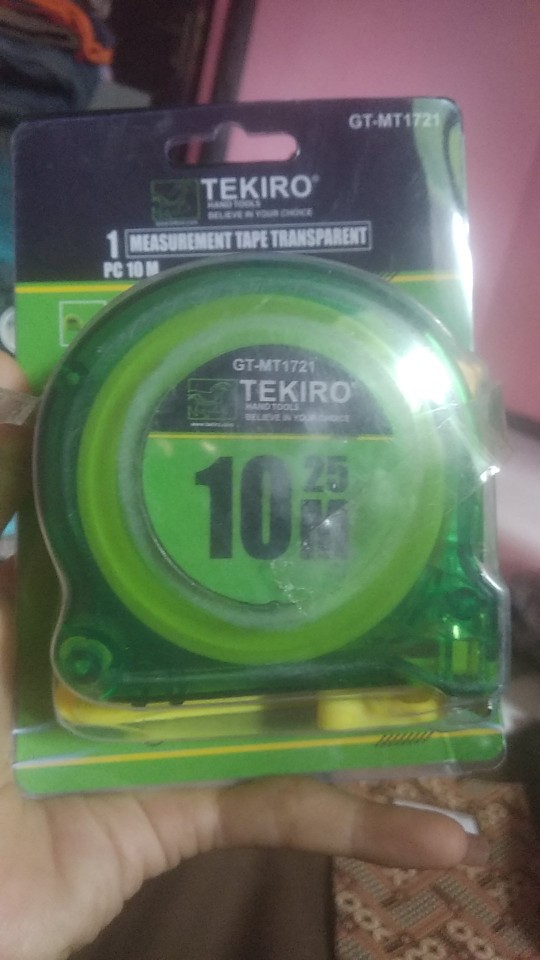 Tekiro Meteran Transparan 10m Measurement Tape Original