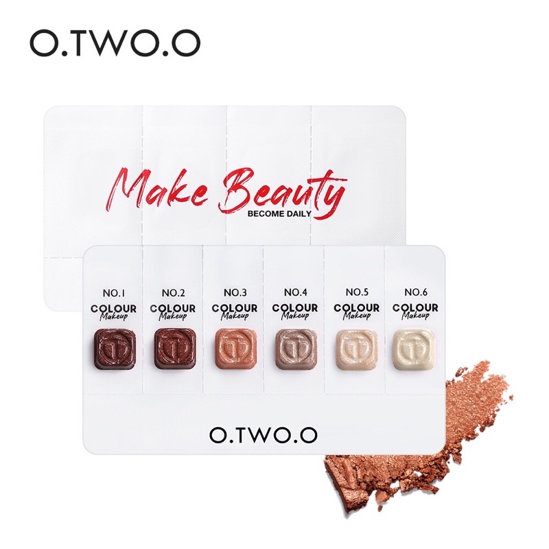 O.TWO.O Eyeshadow Palette Matte Shimmer Long Lasting Eye Makeup Sample trial