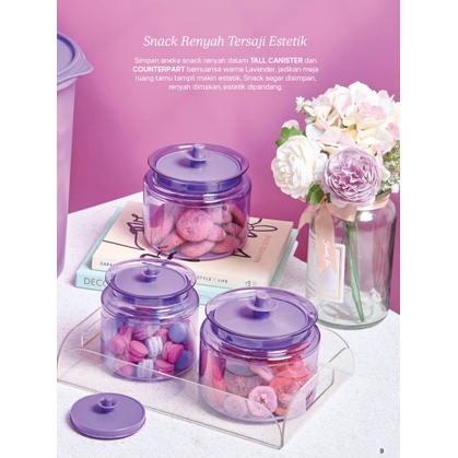 TUPPERWARE TALL CANISTER 2 PENYIMPANAN SERBAGUNA SNACK