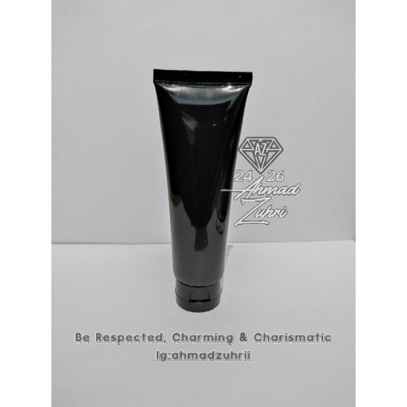 Tube 50ml Hitam Tutup Fliptop - Tube Kosong 50ml Hitam - Botol Tube 50 ml Hitam - Tube Kosmetik 50ml