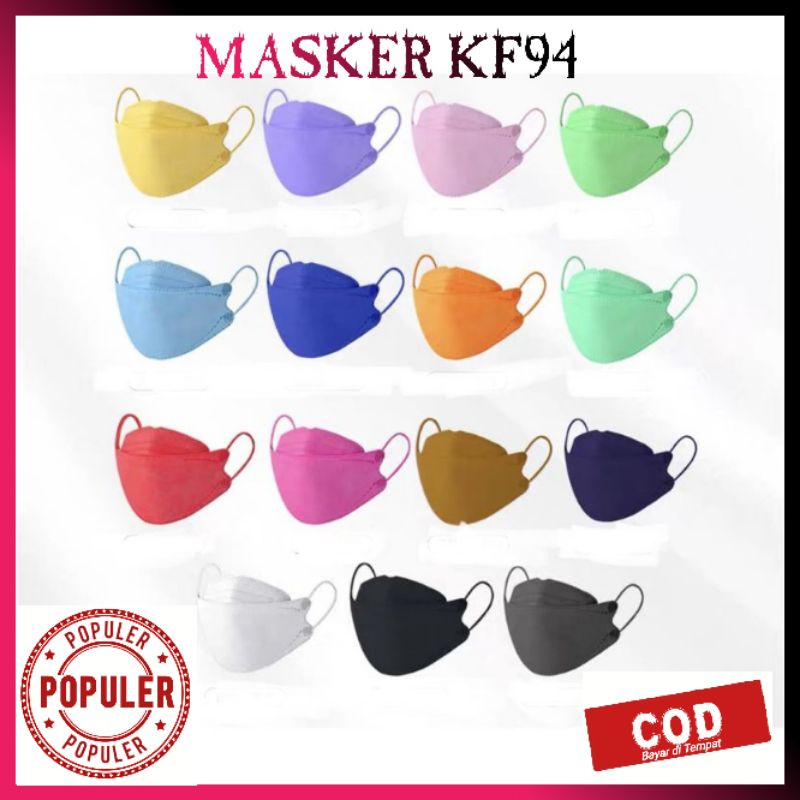 KF94 MASK MASKER KF94 WARNA 4 LAPIS 10pcs STANDART KOREA / MASKER KF94 EVO KF94 10PCS