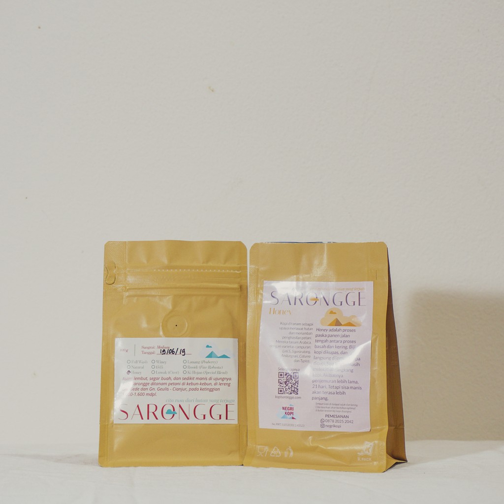

Kopi Sarongge Honey (100g) [ARABICA] Roasted Beans by Negri Kopi