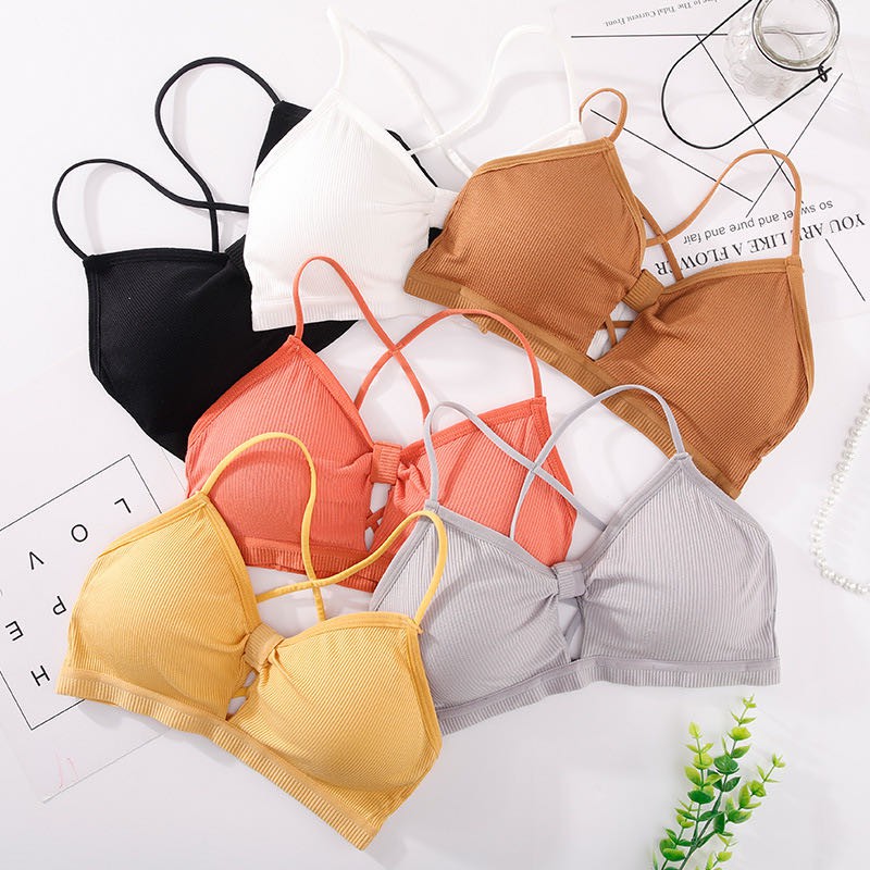 VS - Bra Wanita Tanpa Kawat Bahan Halus BH Pakaian Dalam Bra Push Up Elastis Sexy dengan Busa B35