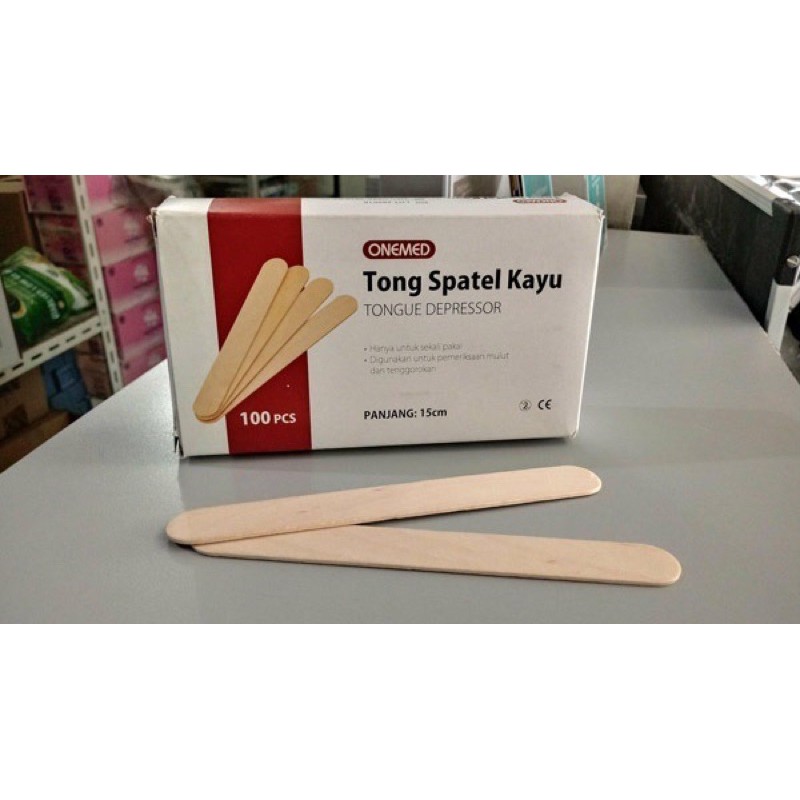 WOODEN TONGUE DEPRESSOR GENERAL CARE ONEMED SPATULA LIDAH KAYU TONGUE SPATEL TONG SPATEL KAYU