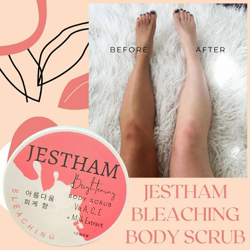 ORIGINAL - LANGSUNG KIRIM : JESTHAM BLEACHING SCRUB FORMULA BARU ISI 100GR Bleaching Jestham (Memuti