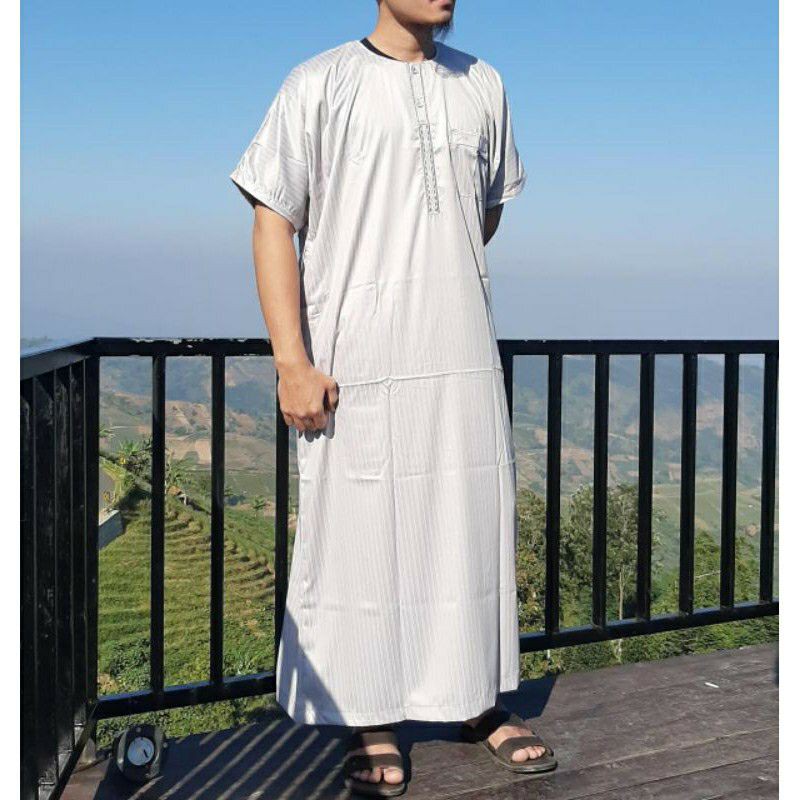 Jubah Saudi Ikaf Lengan panjang dan Pendek Dewasa