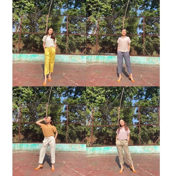 [SKU : RZH9C] Uniqlo Women Cotton Relax Ankle Pants