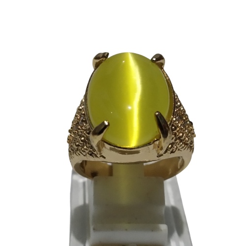BATU CINCIN AKIK PRIA/WANITA BATUAKIK MATA KUCING KUNING TOP HQ