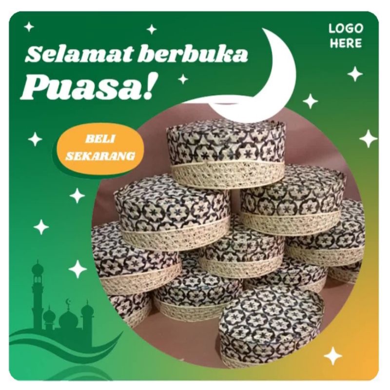 peci bambu /songkok/kopyah