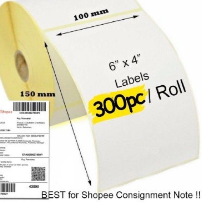 

Update Label thermal olshop label stiker bare label pengiriman 100x150 @ 300pcs !