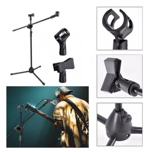 Tripod Stand Mic Holder 2 Klip Pegangan Microphone  2 In 1 Pro NB107 111159