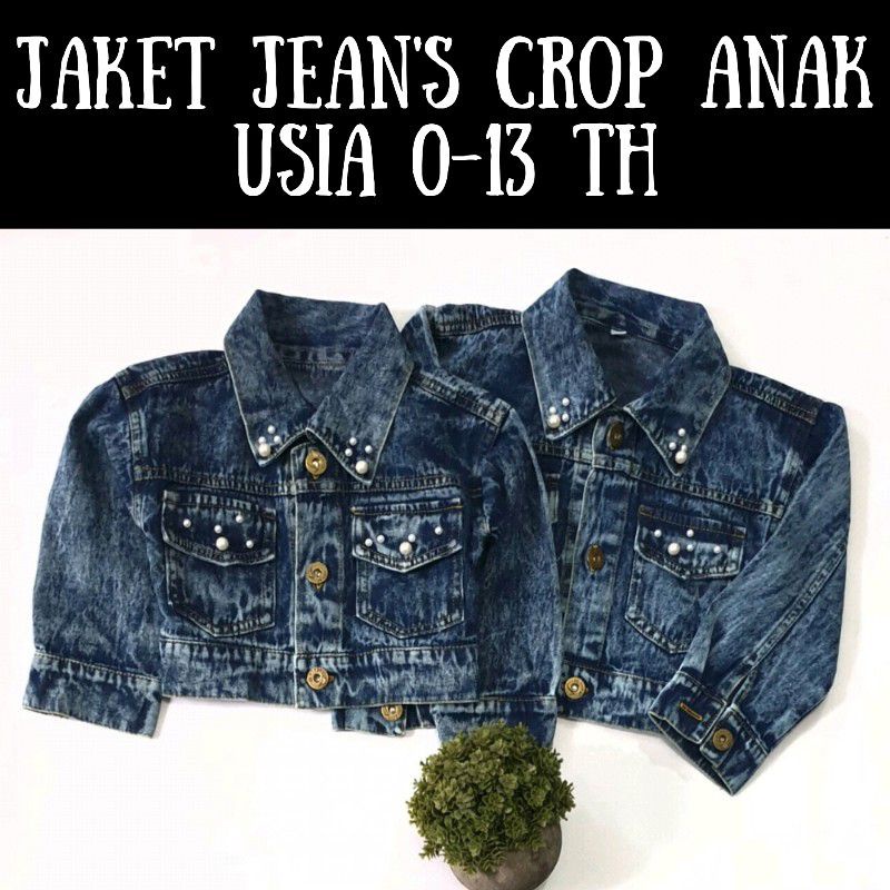 Jaket Jeans Anak Perempuan Usia 2 - 11 Tahun jaket anak cewek
