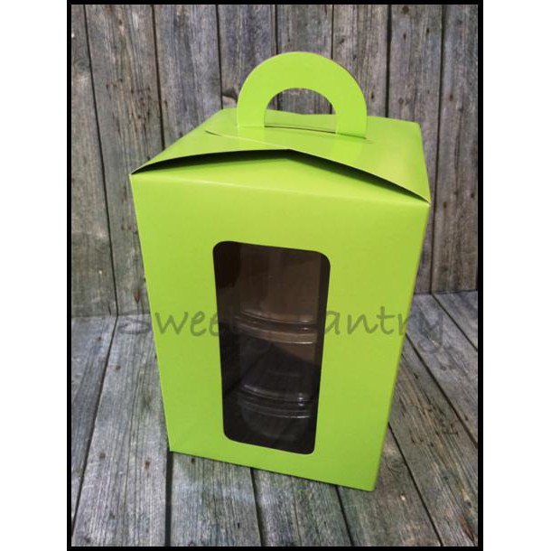 Good Quality - Packaging Toples Kue Kering / Box Kue Kering Isi 3 Toples Hijau