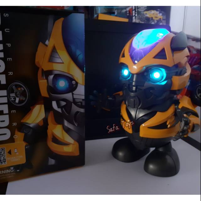 Mainan Robot Bumbble Bee DANCE Music dan Led