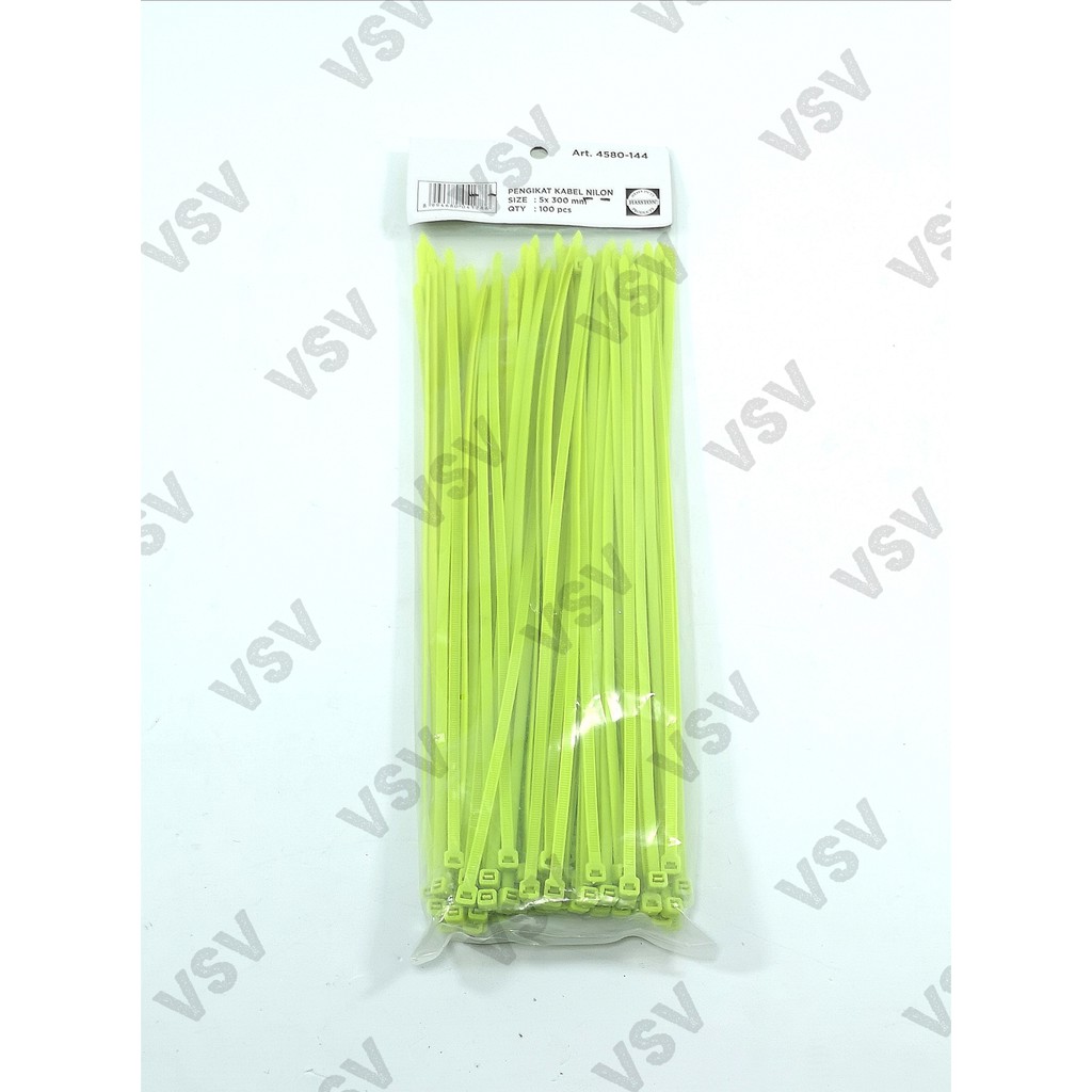 Hasston Kabel ties 5x300mm Hijau 4580-144 Nylon Cable ties