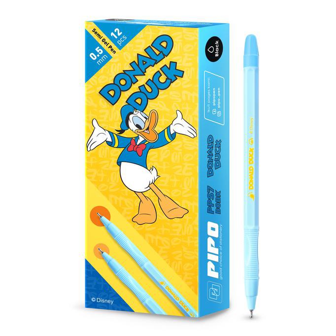 

ITERBATASl Pipo pena PPS7 Donald Duck Disney License Pen Hitam 12 pcs IBDLl