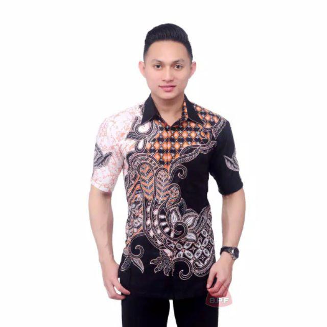 Bswart Batik Hrb026 Kenongo Hem Pendek Padi Pekalongan M L Xl Batik Pria Murah Modern Grosir