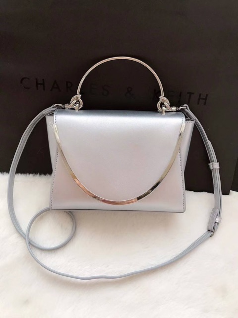 Metallic-Trimmed Front Flap Bag