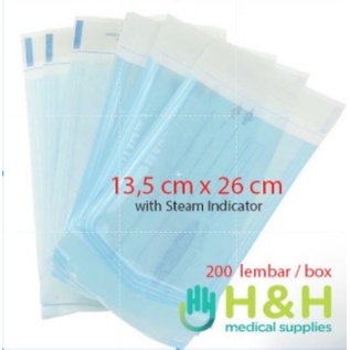 Self Sealing Pouch PER 10 PCS / Sterilization Pack 13.5 cm x 26 PER 10 PCS / Self Sealing Pouch / Sterilization Pouch / Self Sterilization Pouch