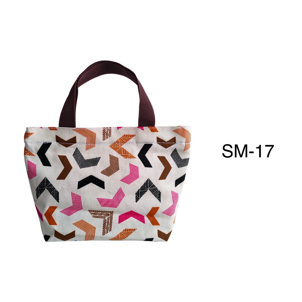 Tas Mukena Make Up Bahan Kanvas 26x19x8cm Motif SM-17