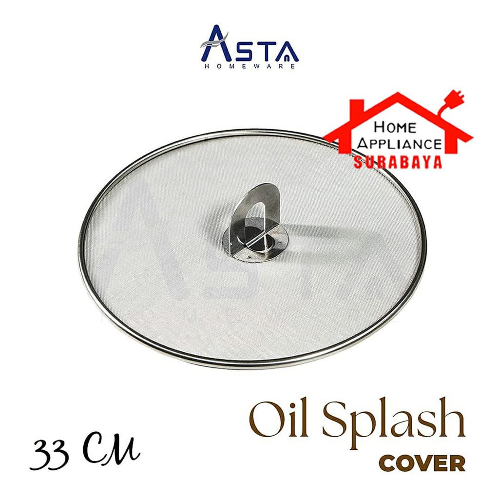 ASTA Oil Splatter Screen Cover - Tutup Panci Pelindung Cipratan / Percikan Minyak Stainless 25CM / 33CM