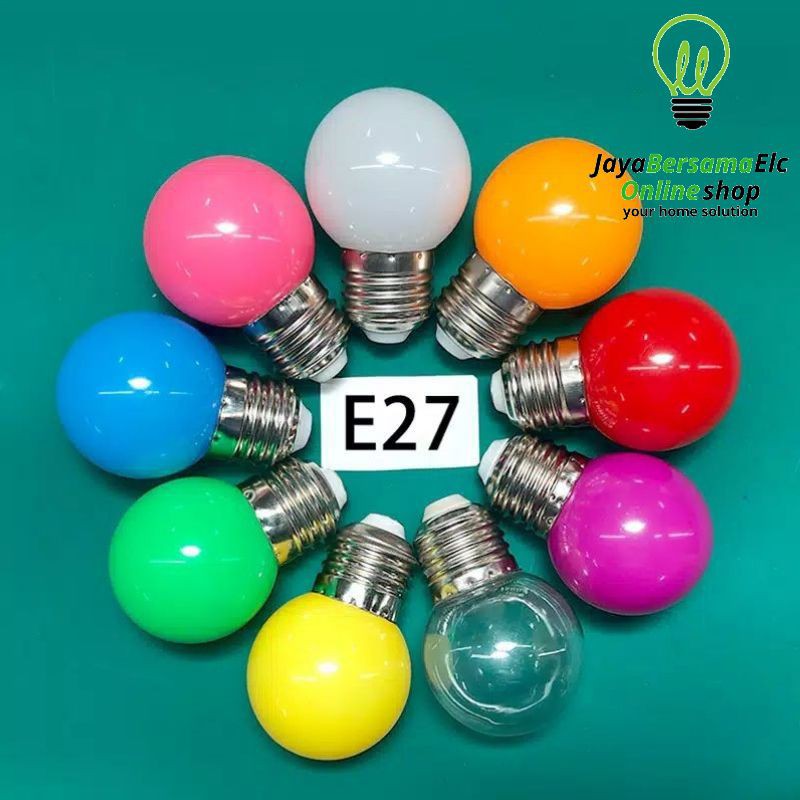 Lampu Led warna 3 watt / Bolam Led Myvo Ping Pong/ Lument E27 MURAH