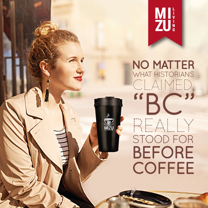 MIZU COFFEE IS LIFE Coffee Tumbler 500ml Thermos Mug Hot & Cold Stainless Steel Cup BPA-Free-5