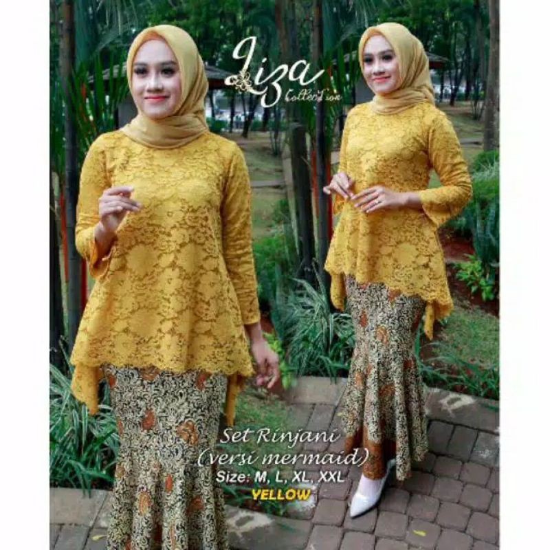 SETELAN KEBAYA RINJANI ROK DUYUNG / KEBAYA BIANCA JUMBO / SET KEBAYA BROKAT