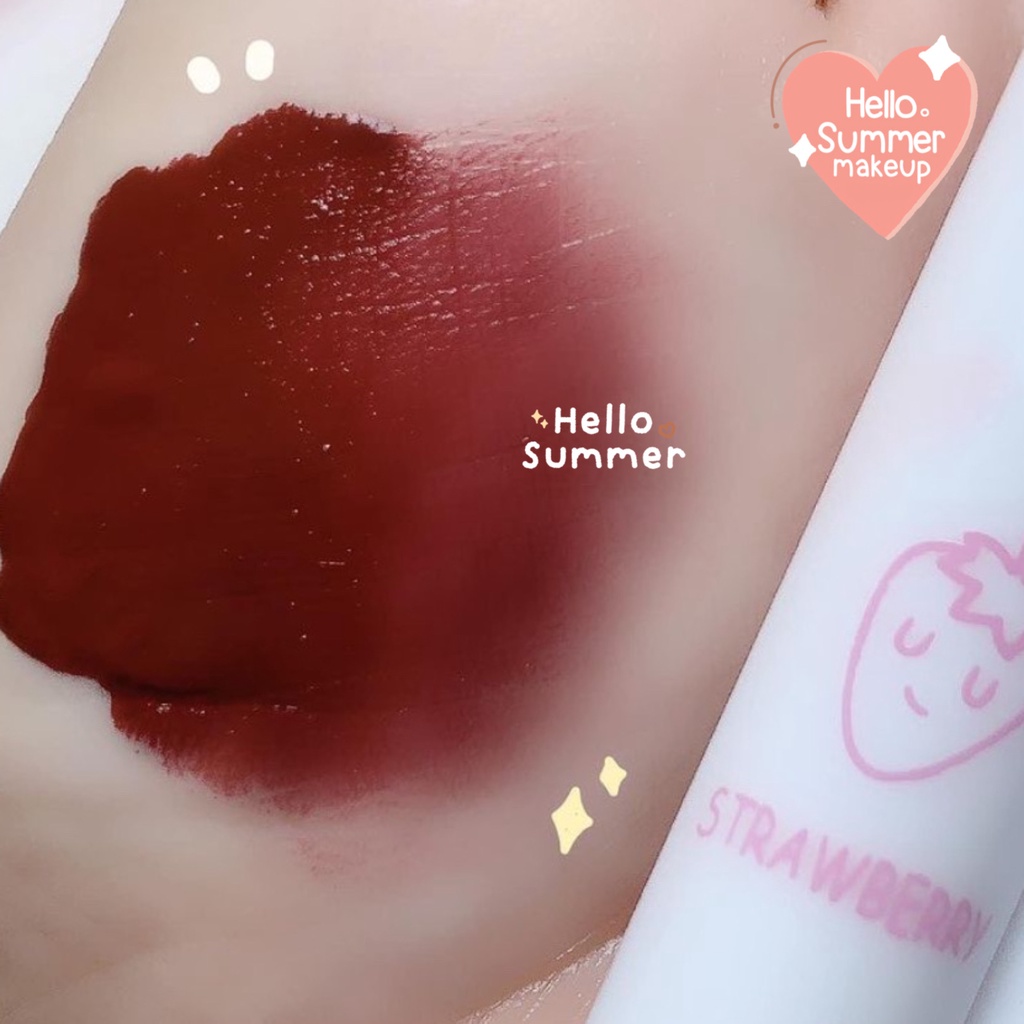 𝐌𝐀𝐓𝐓𝐄 𝐋𝐈𝐏𝐆𝐋𝐎𝐒𝐒 - KTE Strawberry Fruit Eliminate Matte Lipgloss Tahan Lama Creamy Lembut 5ml