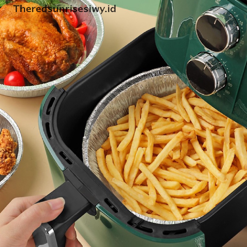 20pcs~Oil-Proof Aluminum Foil Tin Box Air Fryer Disposable Paper BBQ Drip Tray