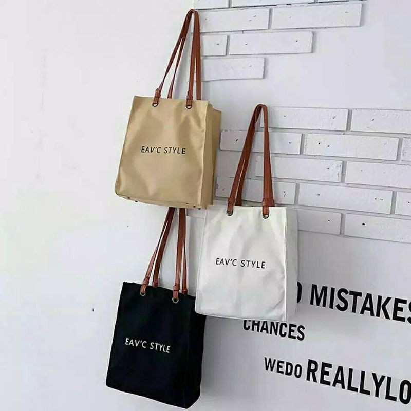 dem_sare / DS1027 - EACVS STYLE TAS WANITA REMAJA TOTEBAG KANVAS KEKINIAN TOTE BAG VINTAGE RESLETING CASUAL GAYA TERBARU 2020 TAS TOTE BAG WANITA POPULER