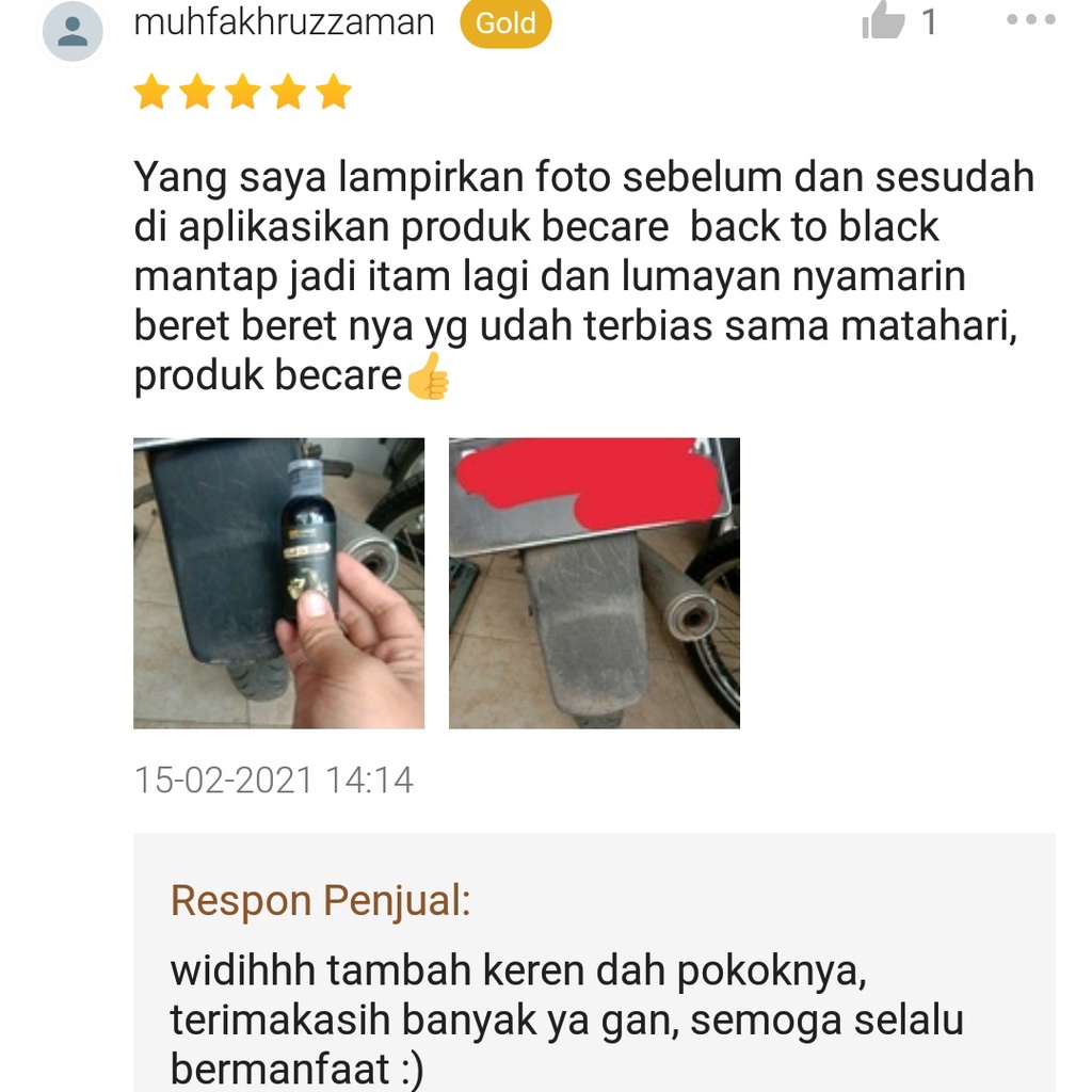 BACK to BLACK PERMANENT Penghitam Body Plastik Kasar - BeCare Detailing - Plastic Trim Restorer -  Penghitam Plastik Kasar - Penghitam Dasboard - Penghitam Plastik Bertekstur - Penghitam Cover Knalpot Mesin Grill - Restorasi Plastik Kasar Motor dan Mobil